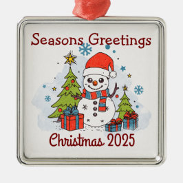 Ornamento De Metal Vintagem do Natal Vermelho e Verde FUNNY 2024