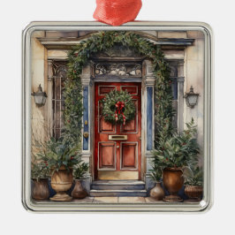 ORNAMENTO DE METAL VINTAGEM OU PORTA DE NATAL DESCORTADA