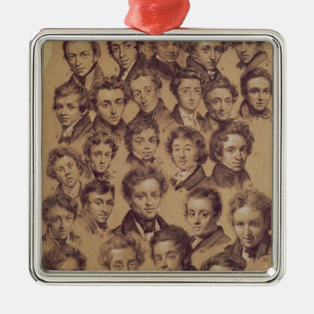 Ornamento De Metal Vinte cinco alunos do estúdio de Antoine (Frente)