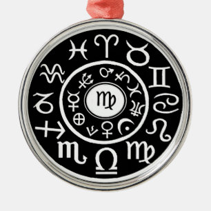 Ornamento De Metal Virgem - Constelação Astrológica do Zodíaco