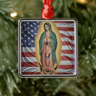 Ornamento De Metal Virgem de Guadalupe - EUA