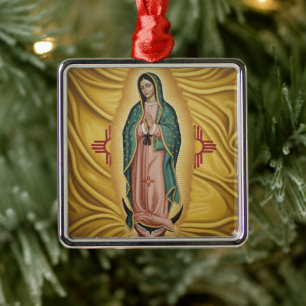 Ornamento De Metal Virgem de Guadalupe - Novo México