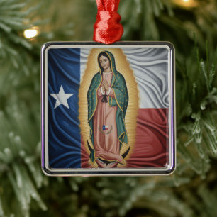 Ornamento De Metal Virgem de Guadalupe - Texas
