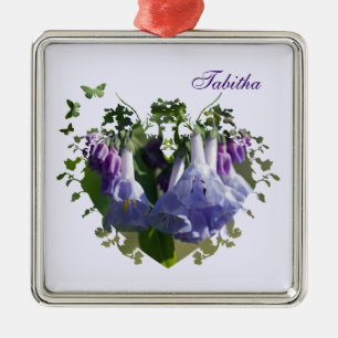 Ornamento De Metal Virginia Bluebells Wildflorls