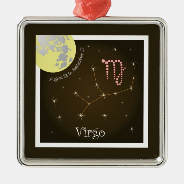 Ornamento De Metal Virgo 23 de agosto a 23 de setembro Ornament (Frente)
