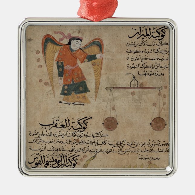 Ornamento De Metal Virgo, Libra e Escorpião (Frente)