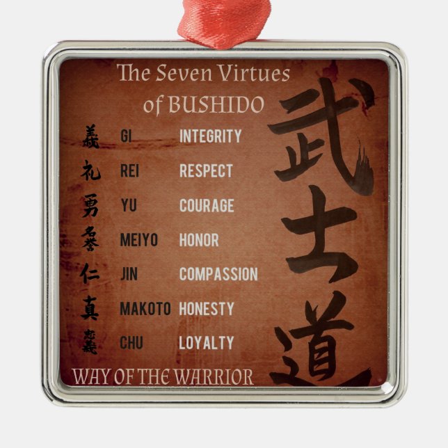 ORNAMENTO DE METAL VIRTUDES BUSHIDO (Frente)
