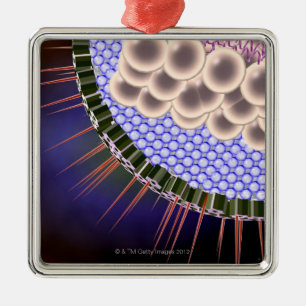 Ornamento De Metal Vírus de herpes