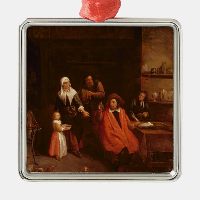 Ornamento De Metal Visitando o doutor (Frente)