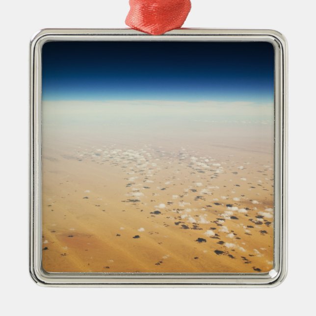Ornamento De Metal Vista aérea de um deserto (Frente)