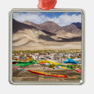 Ornamento De Metal Vista aérea do mosteiro Samye - Tibete, Ásia