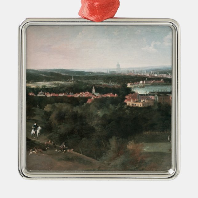 Ornamento De Metal Vista através do parque de Greenwich para Londres (Frente)