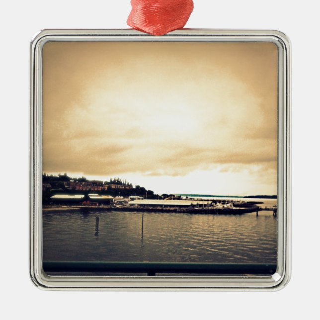 Ornamento De Metal Vista da balsa de Kingston (Frente)