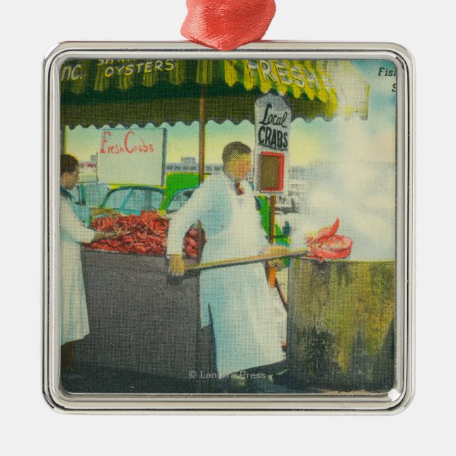 Ornamento De Metal Vista do cais do pescador, obtenção dos (Frente)