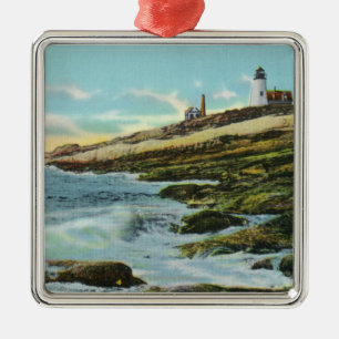 Ornamento De Metal Vista do farol de Pemaquid