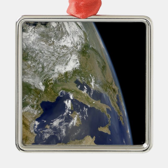 Ornamento De Metal Vista do Mediterrâneo Ocidental (Frente)