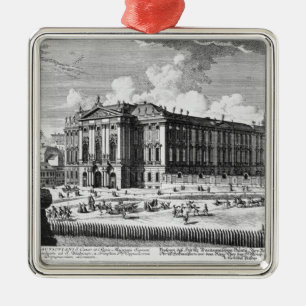 Ornamento De Metal Vista do palácio de Trautson construído para a