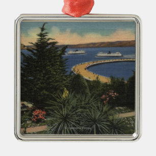 Ornamento De Metal Vista do passeio & do cais aquáticos do parque