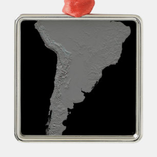 Ornamento De Metal Vista estereoscópica da América do Sul