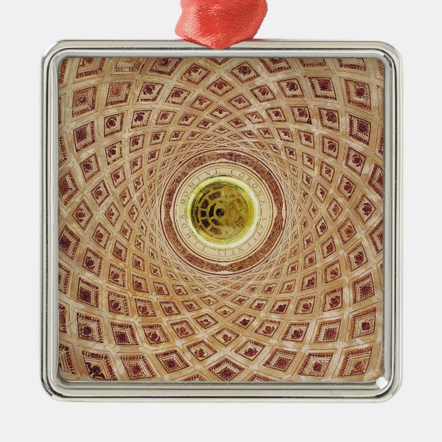 Ornamento De Metal Vista interior da cúpula na capela (Frente)