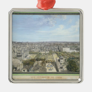 Ornamento De Metal Vista panorâmica de Paris para o norte, 1786
