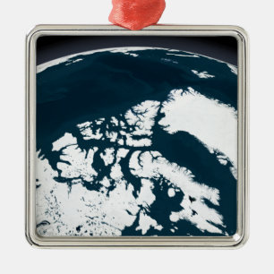 Ornamento De Metal Vista sobre Greenland e o oceano ártico