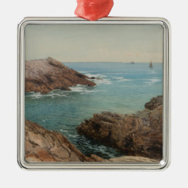 Ornamento De Metal Vista sobre o mar (Paisagem Costeira) (Marinha)