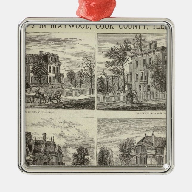 Ornamento De Metal Vistas em Maywood, o Condado de Cook, Illinois (Frente)