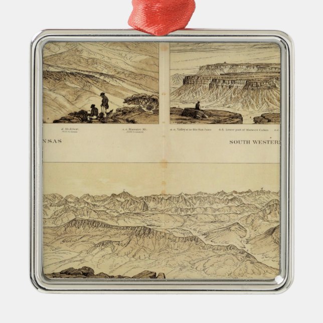 Ornamento De Metal Vistas panorâmicas (Frente)