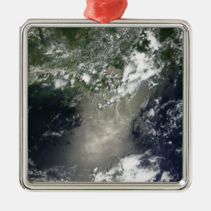 Ornamento De Metal Vistas por satélite de listras e fitas de óleo