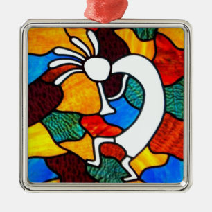 Ornamento De Metal Vitral de Kokopelli