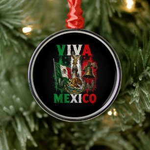 Ornamento De Metal Viva México Dia da Independência do México Retro