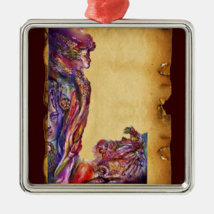 Ornamento De Metal VIVIEN E MERLIN Fantasy