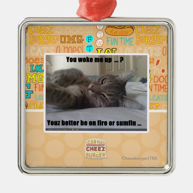 Ornamento De Metal Você acordou-me acima (Frente)