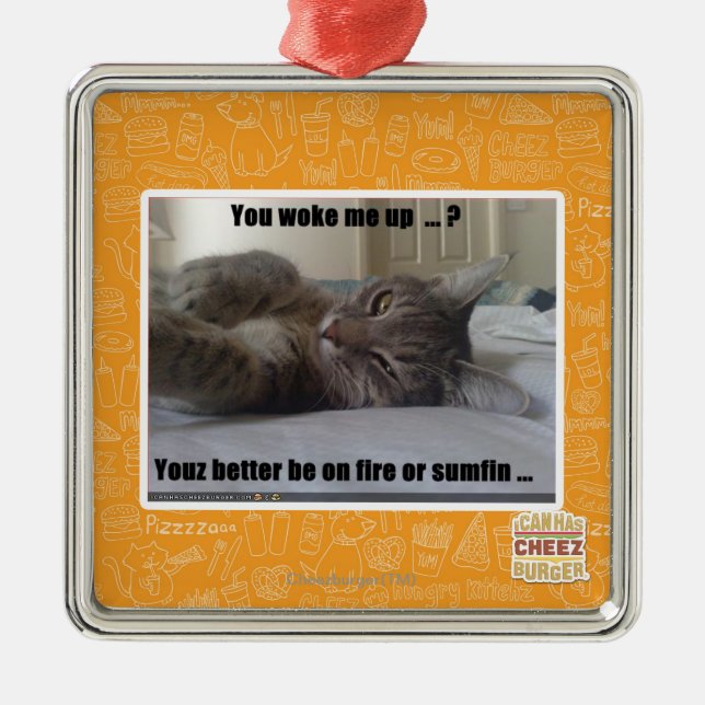 Ornamento De Metal Você acordou-me acima (Frente)