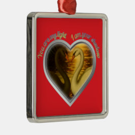 Ornamento De Metal Você É Minha Luz Eu Sou Sua Sombra Amantes do Lago