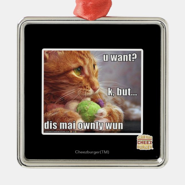 Ornamento De Metal Você quer? (Frente)