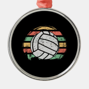 Ornamento De Metal Volei Vintage Retro