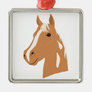 Ornamento De Metal Vôo vermelho o cavalo feliz