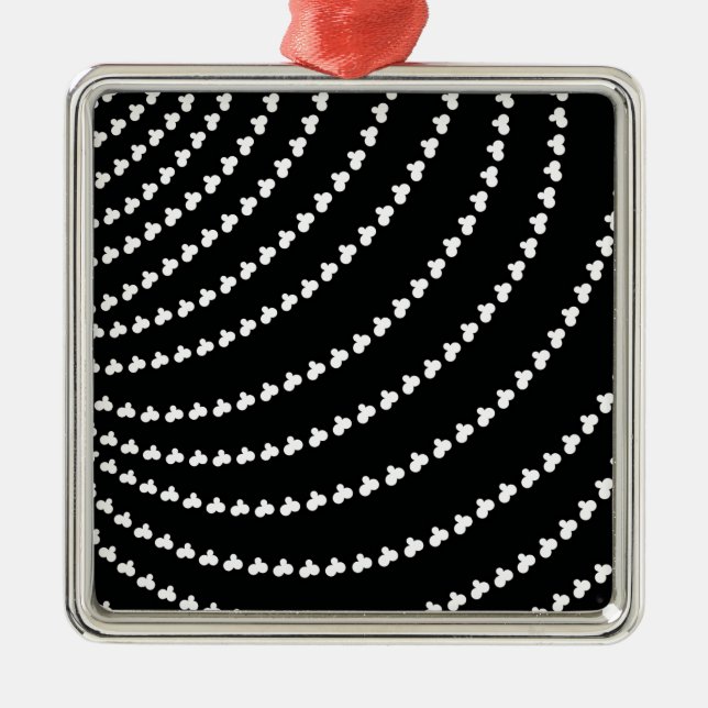 Ornamento De Metal Vórtice Branco (Frente)