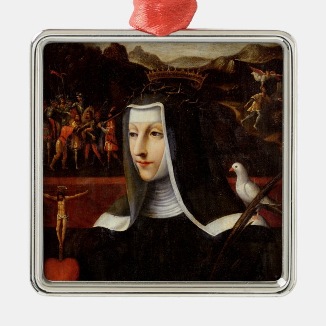 Ornamento De Metal Voto ex dedicou a St. Catherine de Siena (Frente)