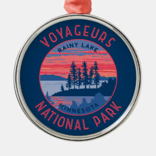 Ornamento De Metal Voyageurs National Park Rainy Lake Art, em desgost