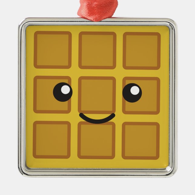 Ornamento De Metal Waffle (Frente)
