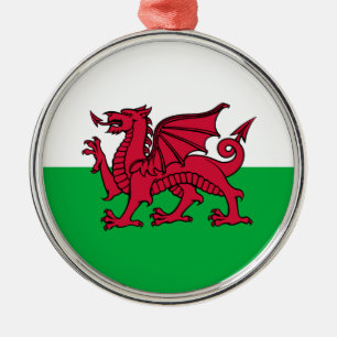 Ornamento De Metal Wales - bandeira de Galês