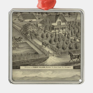 Ornamento De Metal Walker, residências de Ball