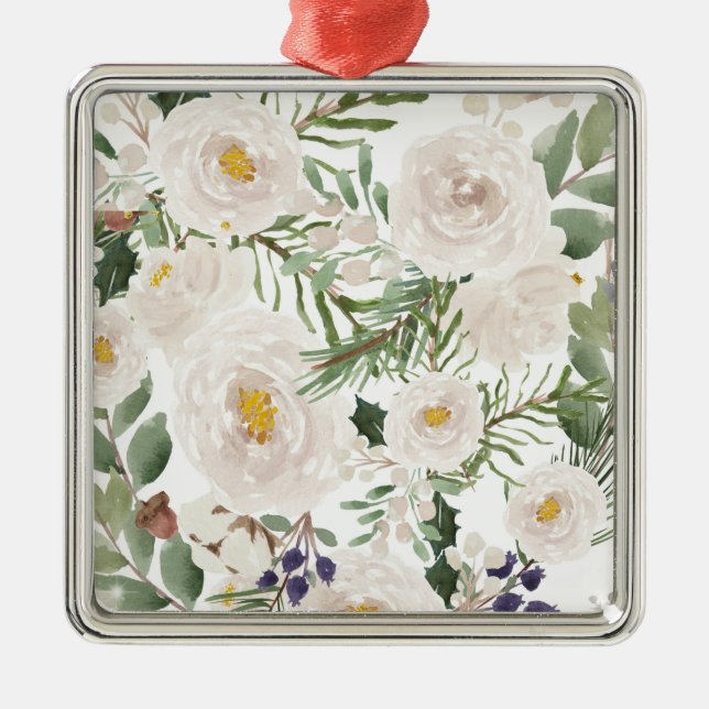 Ornamento De Metal Wall Art Floral (Frente)