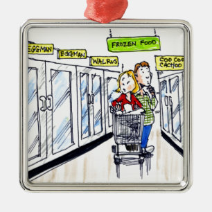 Ornamento De Metal Walrus Frozen Comida Section Funny
