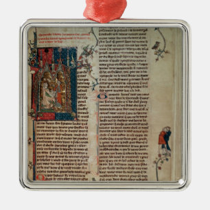 Ornamento De Metal Walter Map que toma abaixo de uma história das