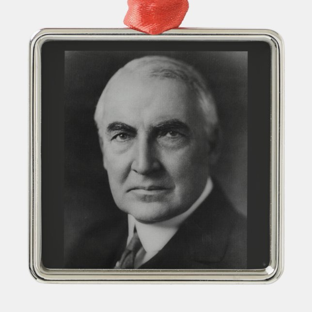 Ornamento De Metal Warren G. Harding (Frente)