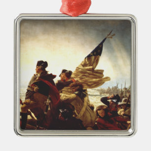 Ornamento De Metal Washington Cruzando o Delaware de Emanuel Leutze
